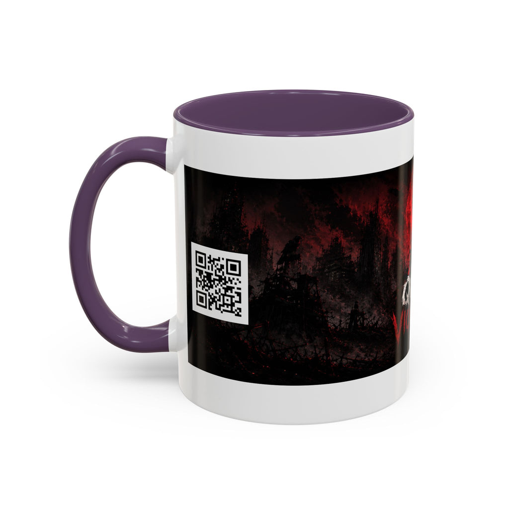 Quiet Violence Gothic Coffee Mug — Dark Horror Artwork Accent Mug (11/15 oz)