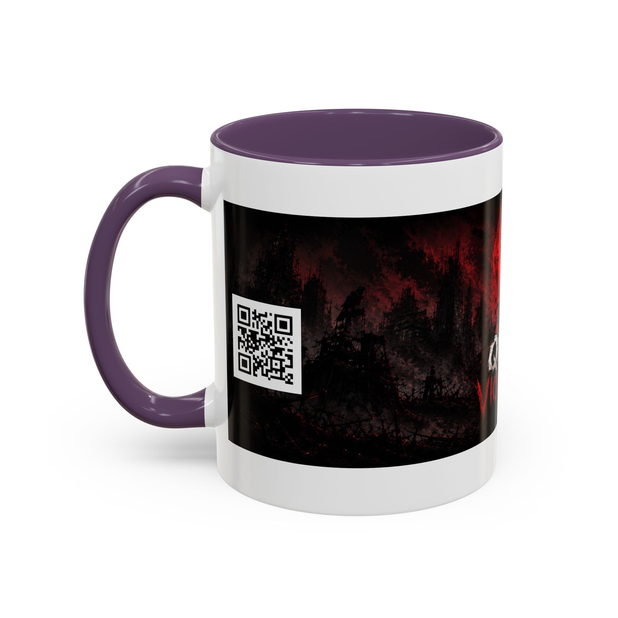 Quiet Violence Gothic Coffee Mug — Dark Horror Artwork Accent Mug (11/15 oz)