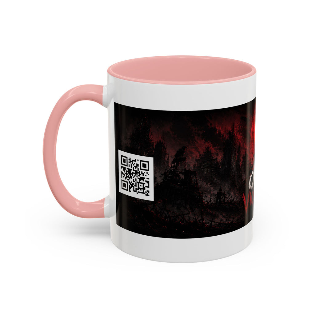 Quiet Violence Gothic Coffee Mug — Dark Horror Artwork Accent Mug (11/15 oz)