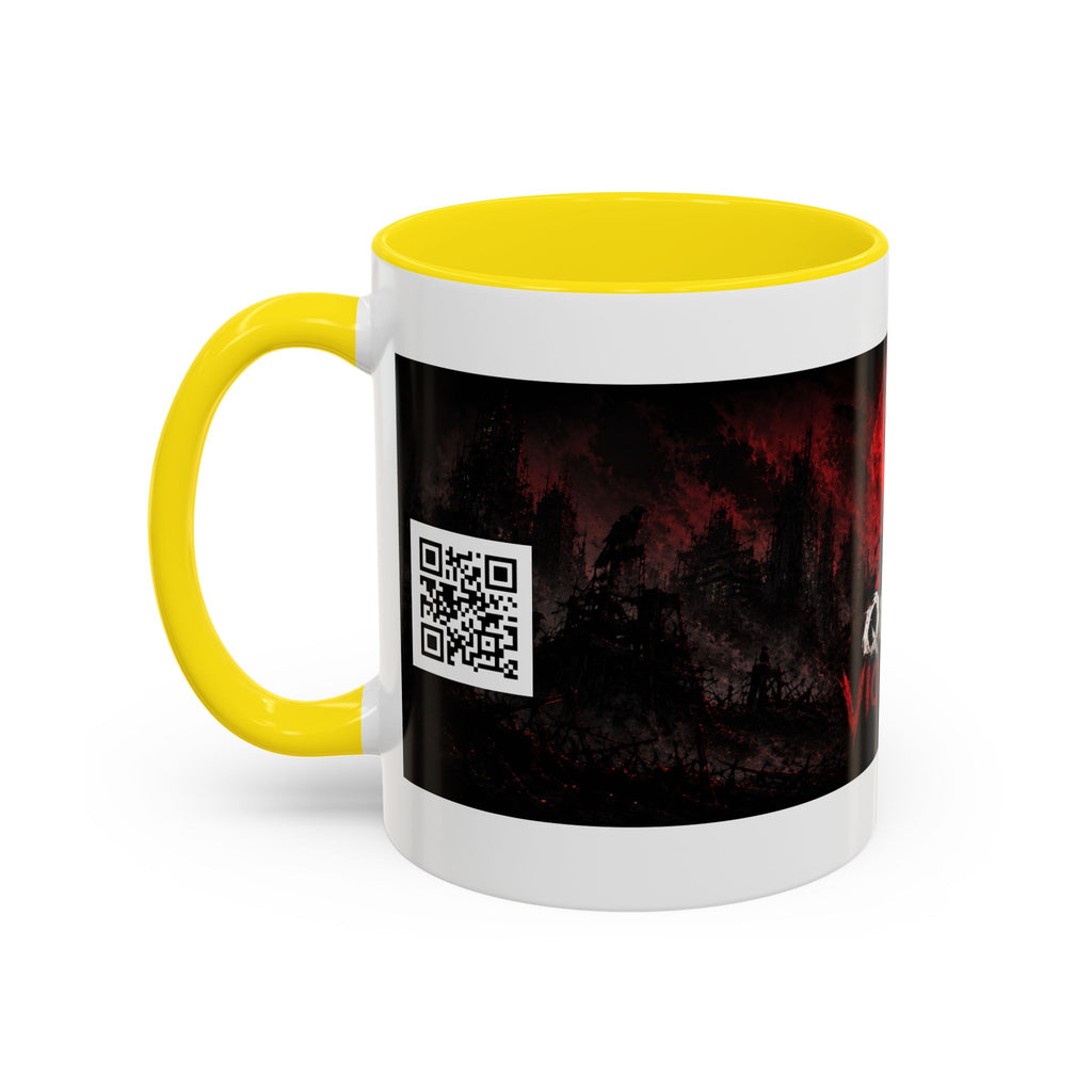 Quiet Violence Gothic Coffee Mug — Dark Horror Artwork Accent Mug (11/15 oz)