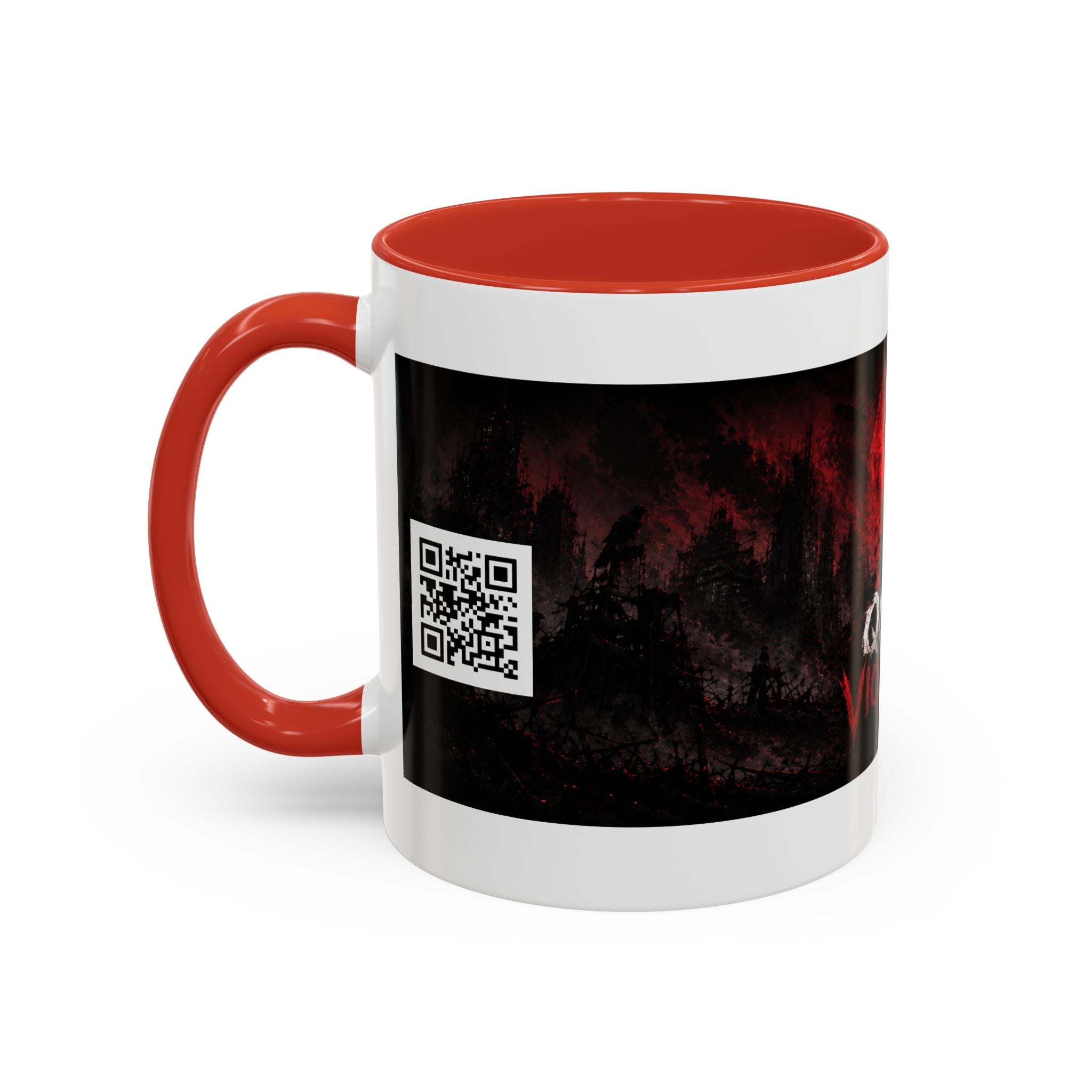 Quiet Violence Gothic Coffee Mug — Dark Horror Artwork Accent Mug (11/15 oz)