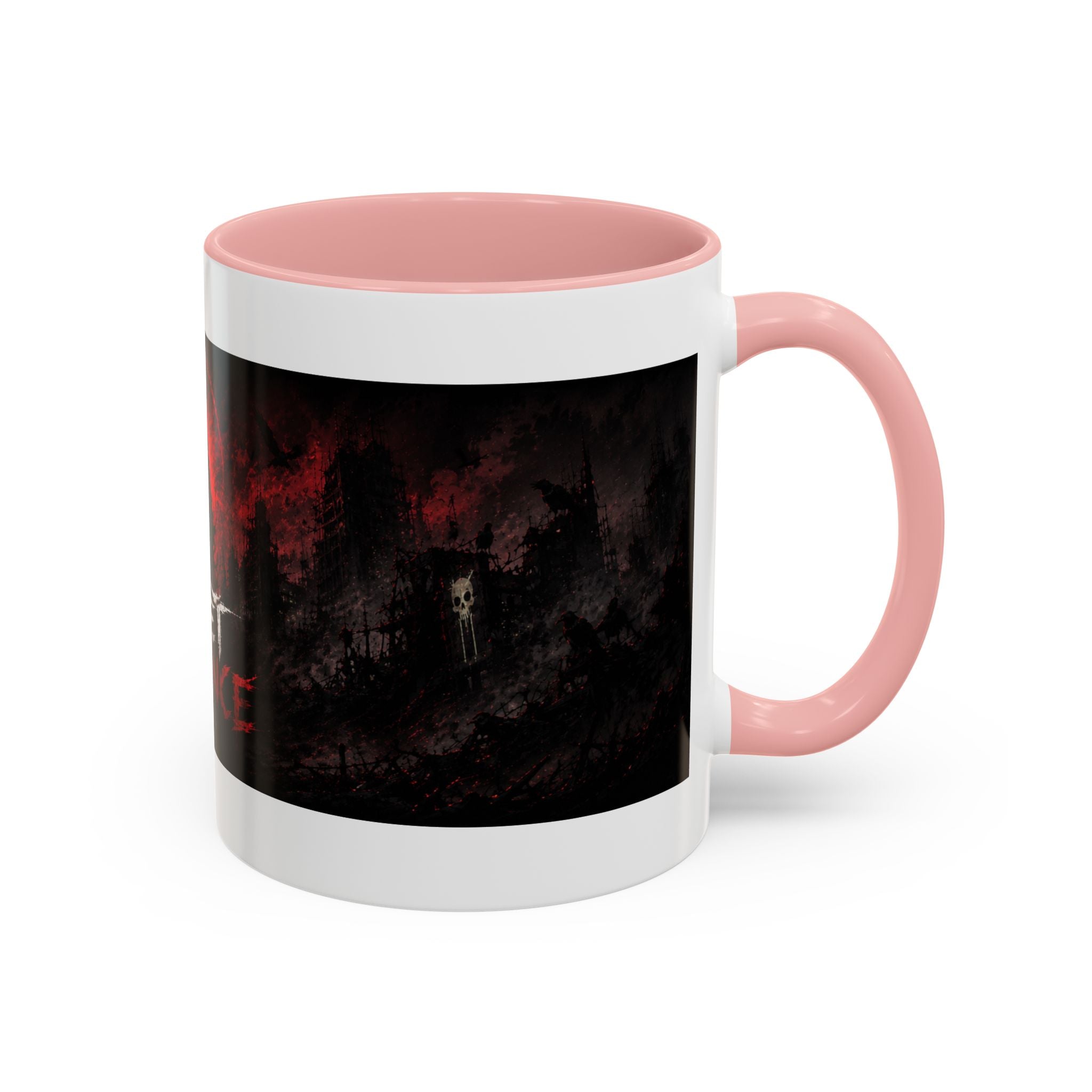 Quiet Violence Gothic Coffee Mug — Dark Horror Artwork Accent Mug (11/15 oz)
