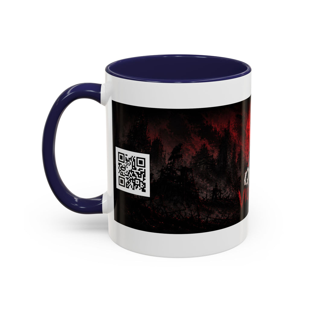 Quiet Violence Gothic Coffee Mug — Dark Horror Artwork Accent Mug (11/15 oz)