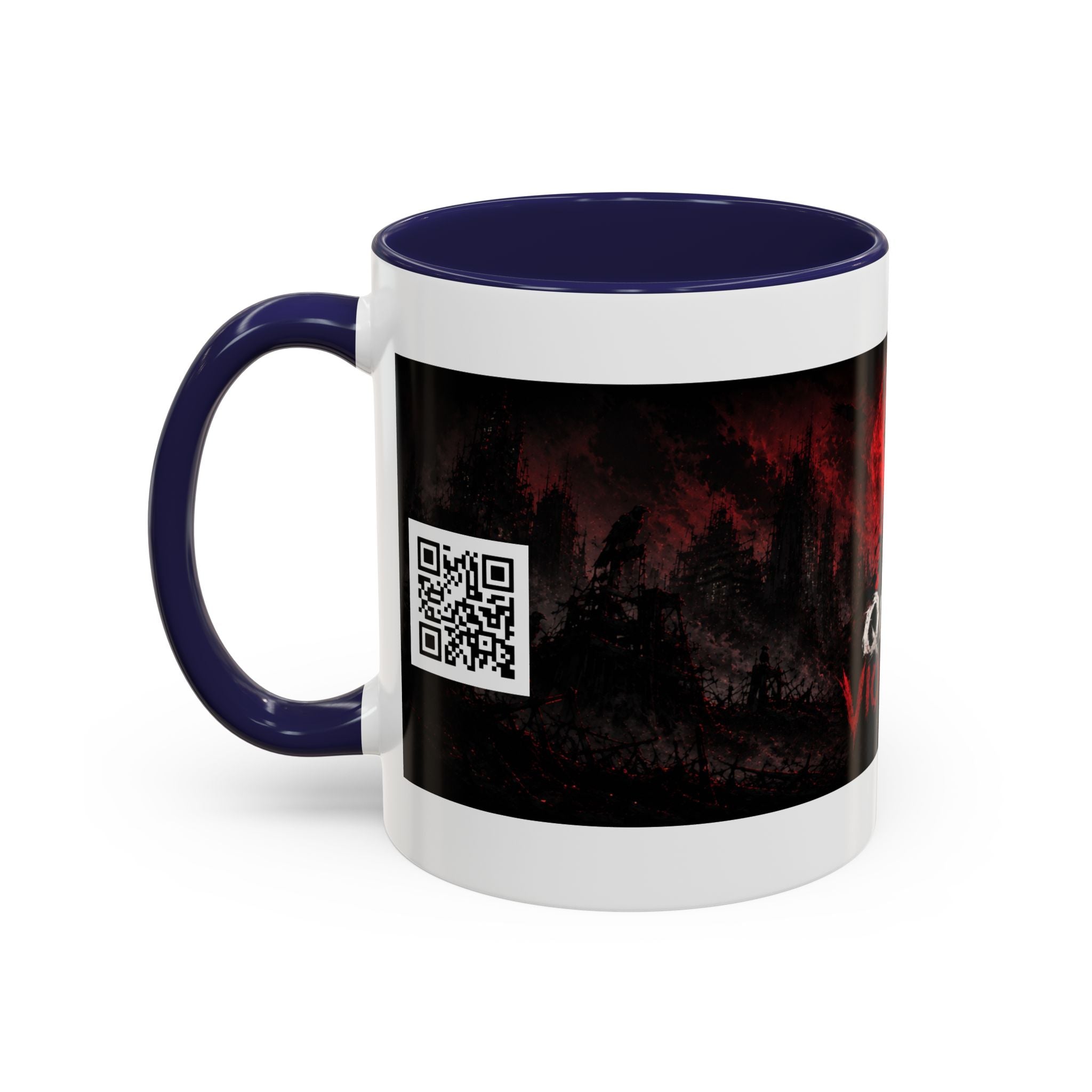 Quiet Violence Gothic Coffee Mug — Dark Horror Artwork Accent Mug (11/15 oz)
