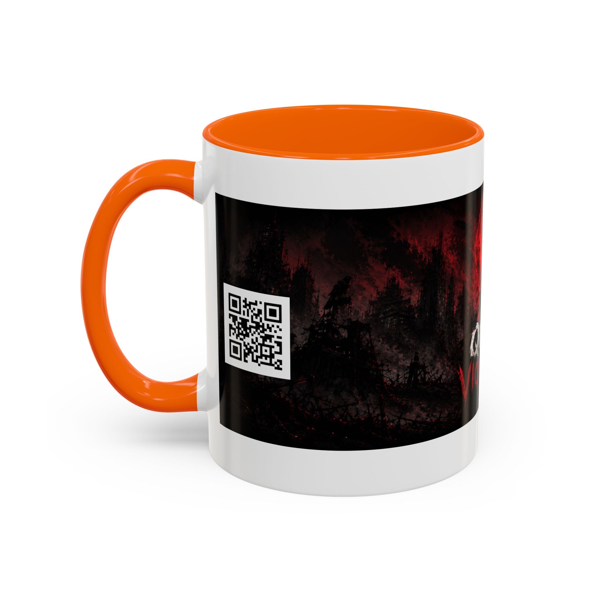 Quiet Violence Gothic Coffee Mug — Dark Horror Artwork Accent Mug (11/15 oz)