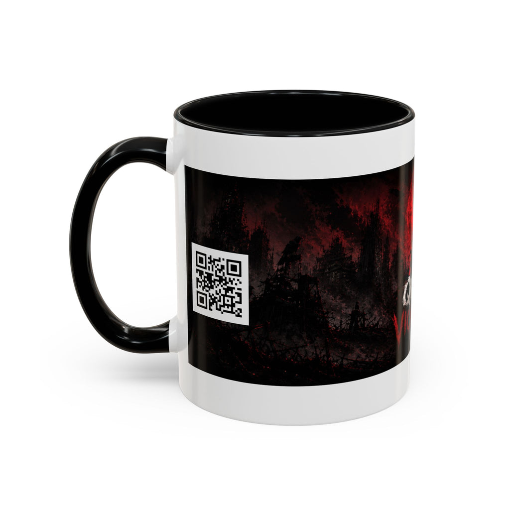 Quiet Violence Gothic Coffee Mug — Dark Horror Artwork Accent Mug (11/15 oz)
