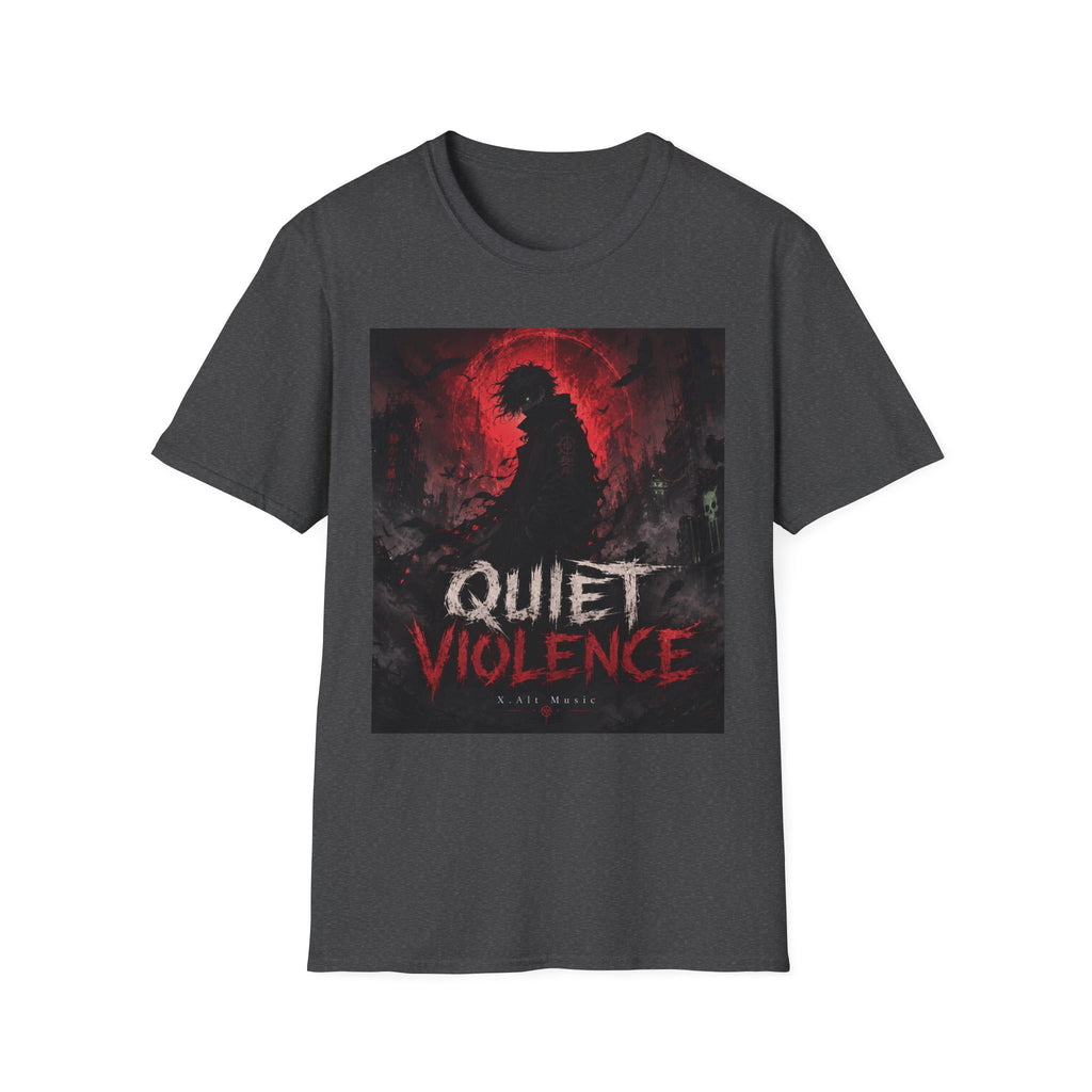 Graphic T-Shirt — "Quiet Violence" Dark Silhouette Band/Anime Art