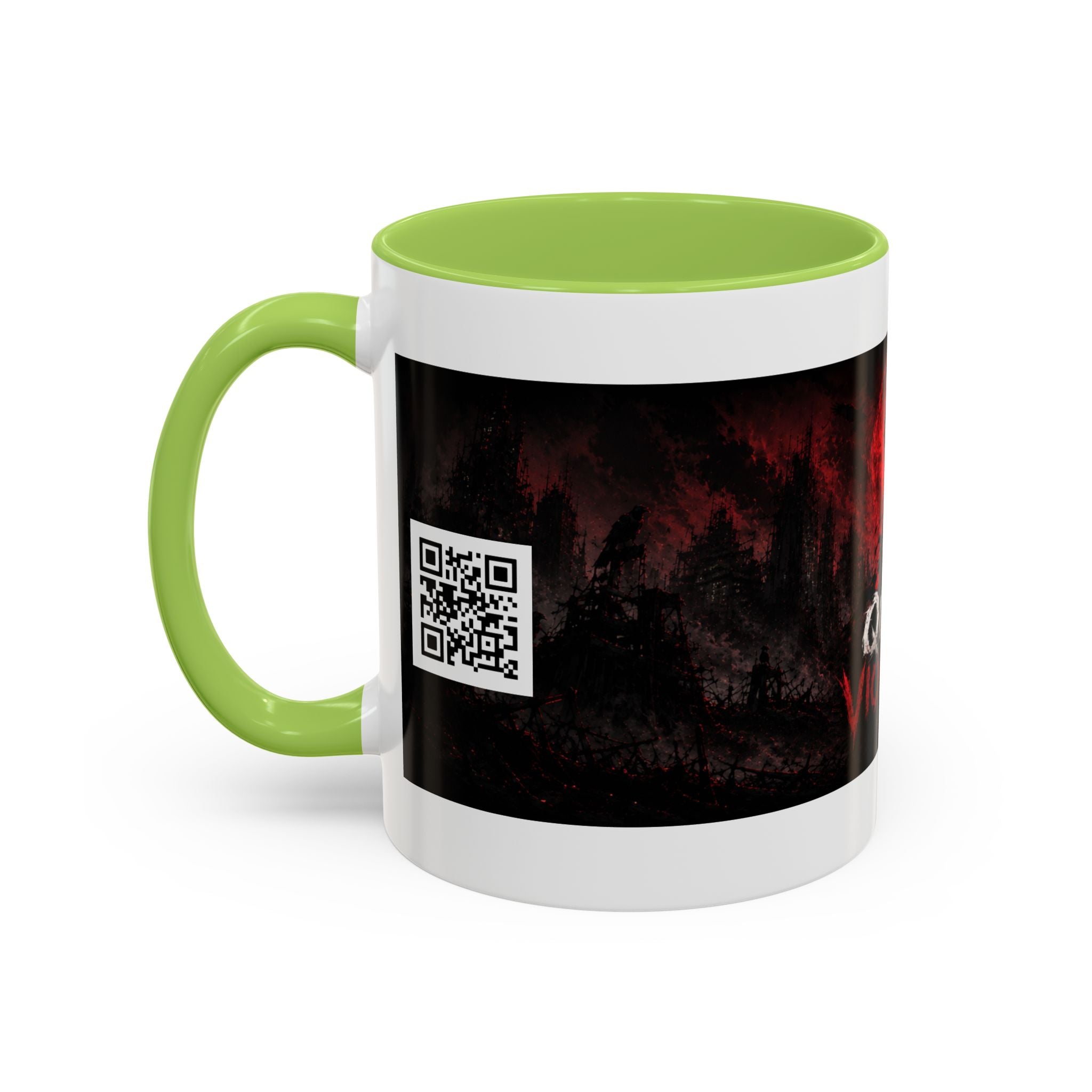 Quiet Violence Gothic Coffee Mug — Dark Horror Artwork Accent Mug (11/15 oz)