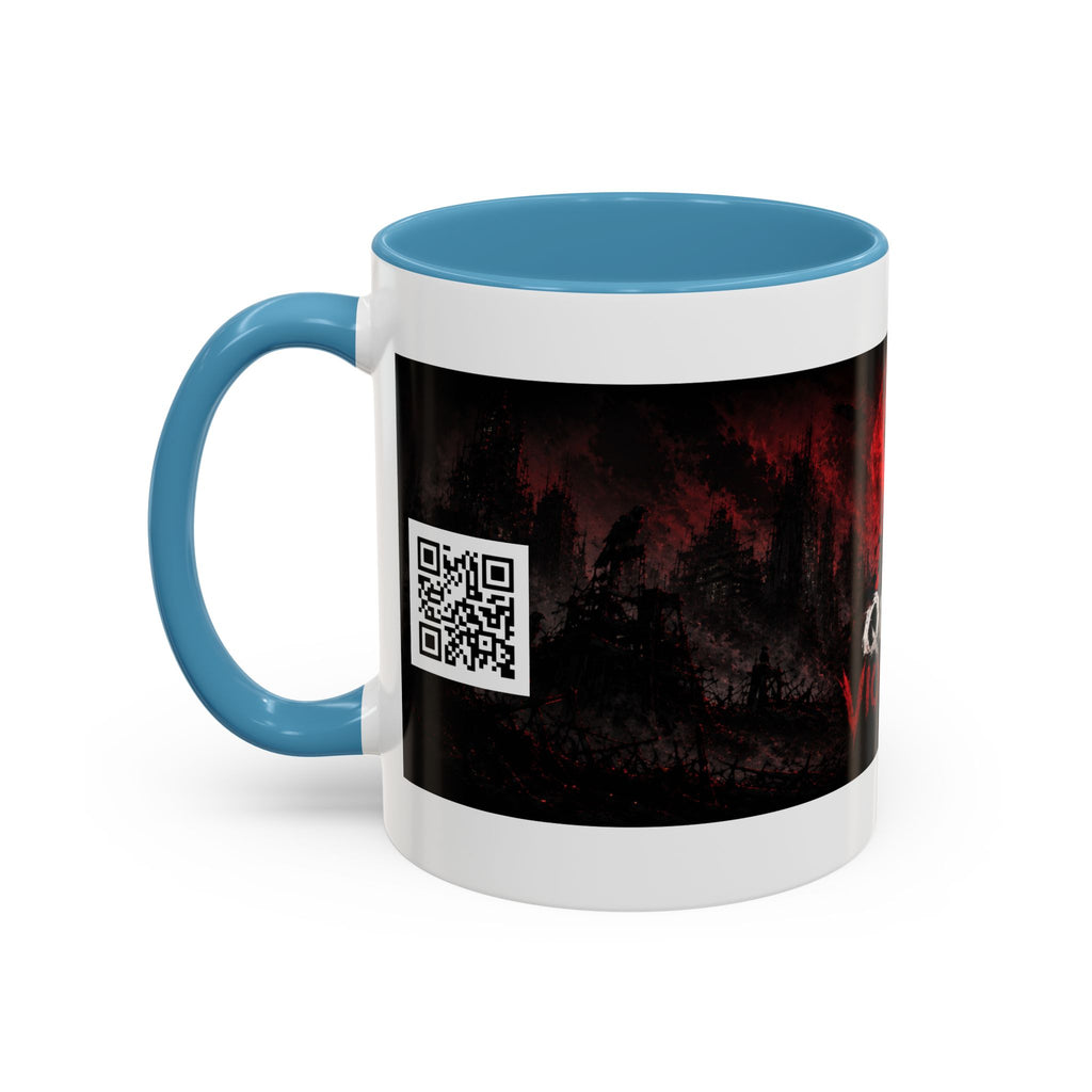 Quiet Violence Gothic Coffee Mug — Dark Horror Artwork Accent Mug (11/15 oz)