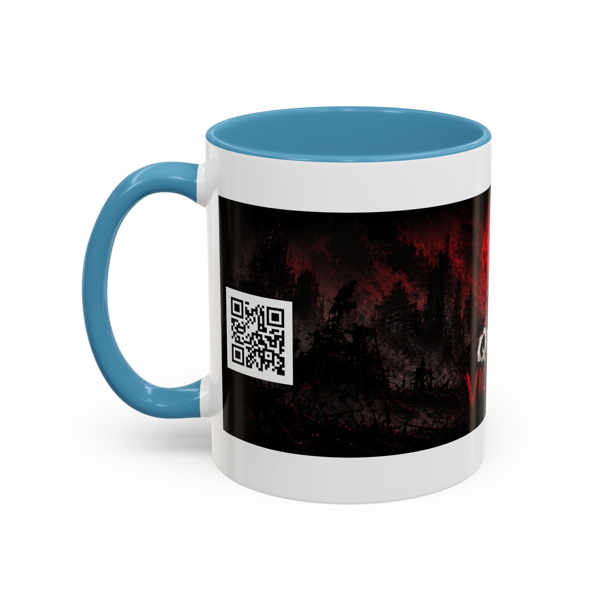 Quiet Violence Gothic Coffee Mug — Dark Horror Artwork Accent Mug (11/15 oz)