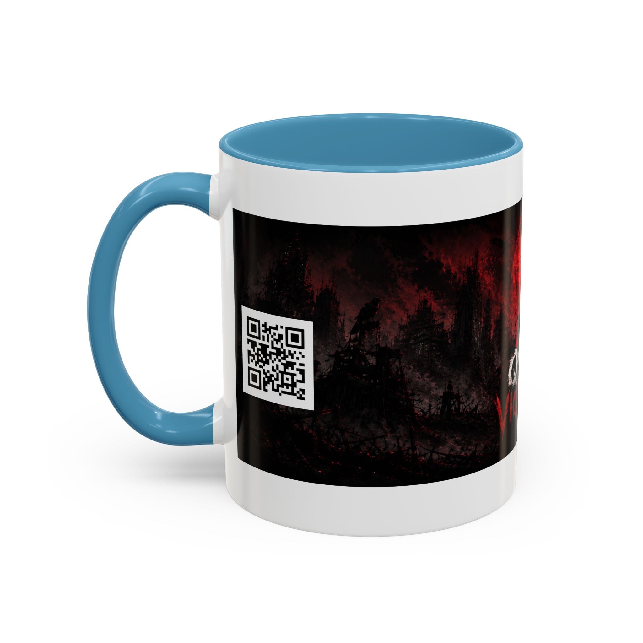 Quiet Violence Gothic Coffee Mug — Dark Horror Artwork Accent Mug (11/15 oz)