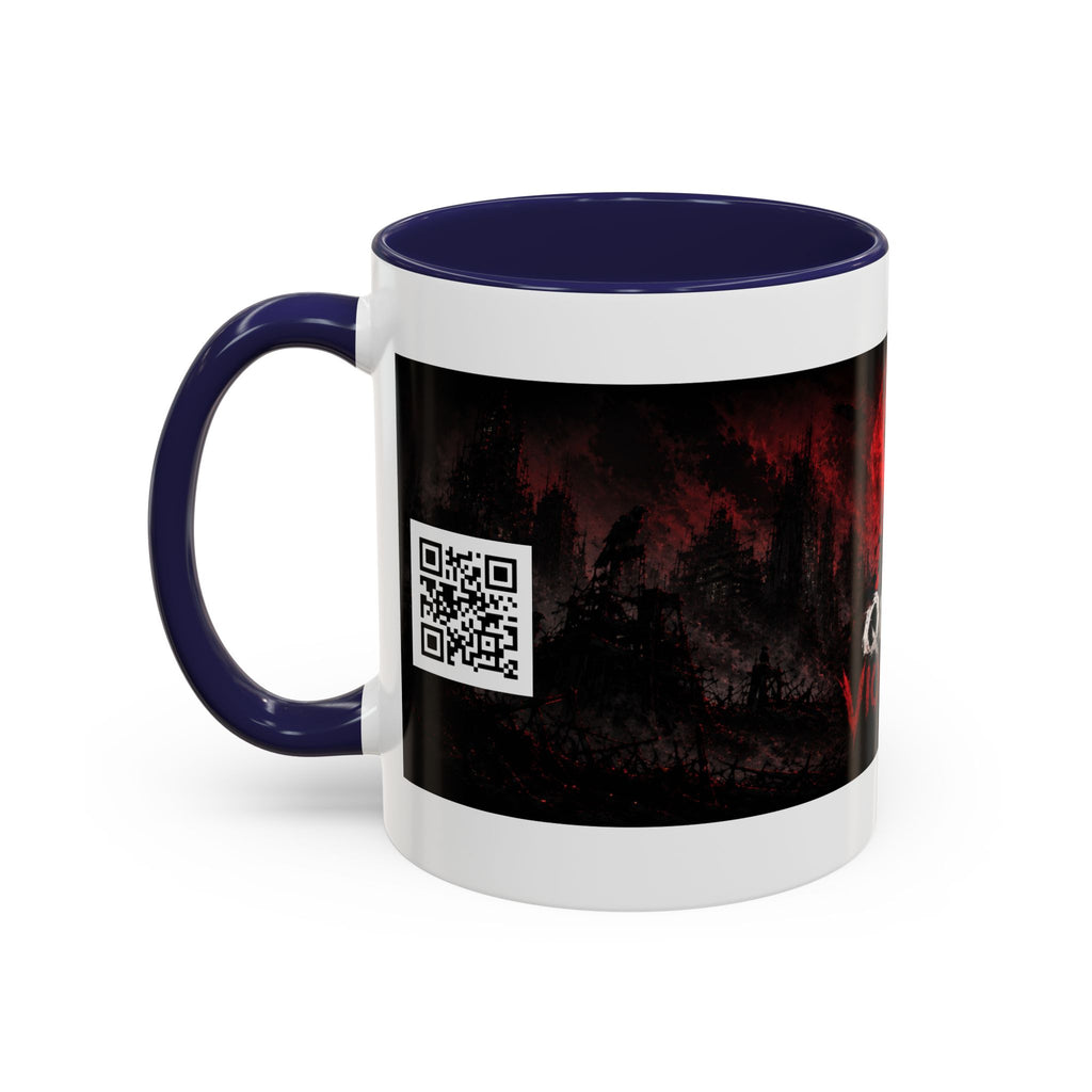 Quiet Violence Gothic Coffee Mug — Dark Horror Artwork Accent Mug (11/15 oz)