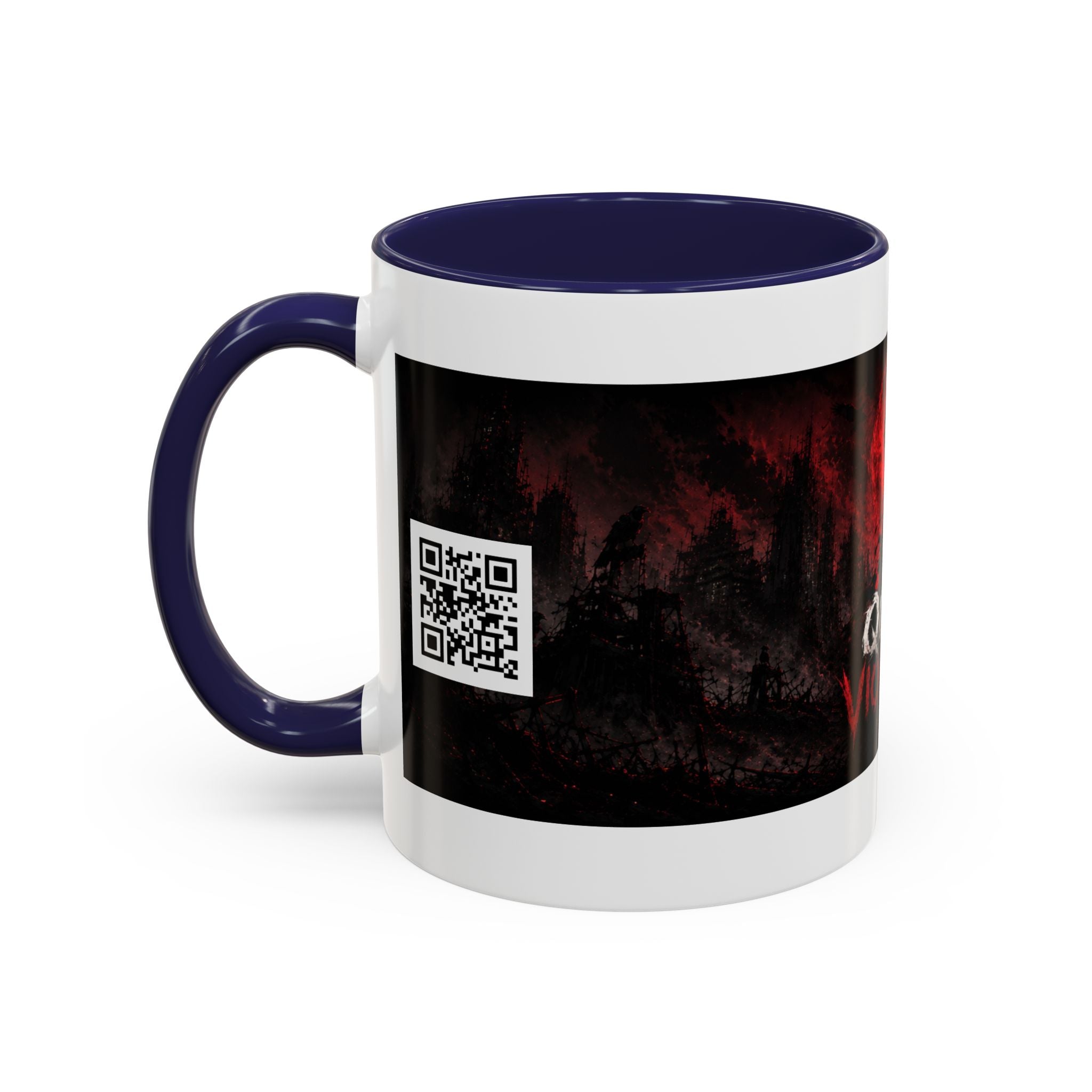 Quiet Violence Gothic Coffee Mug — Dark Horror Artwork Accent Mug (11/15 oz)
